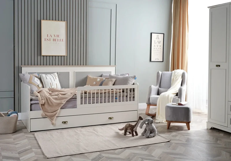Ensemble chambre bébé Montessori blanc ODESSA
