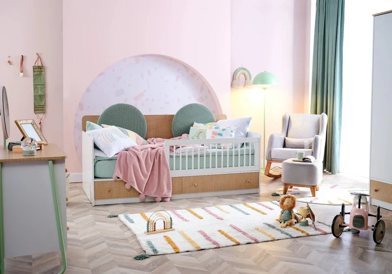 Ensemble chambre bébé Montessori vert JOLLY