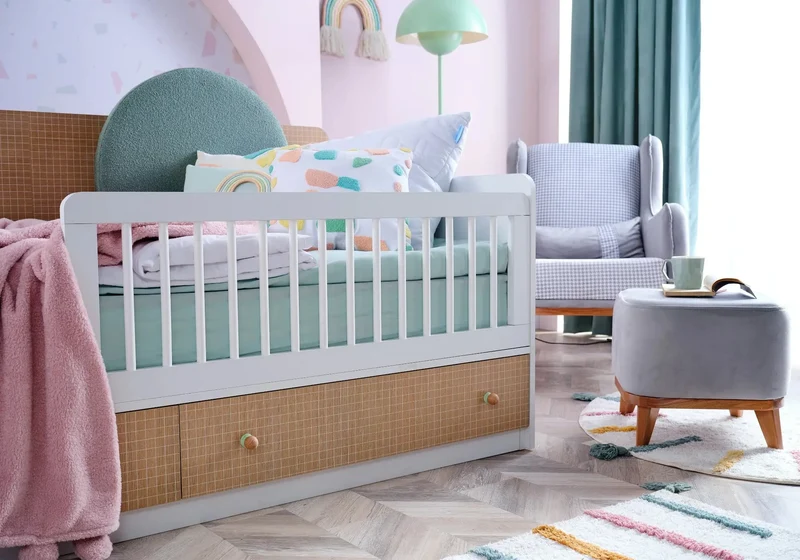 Ensemble chambre bébé Montessori vert JOLLY