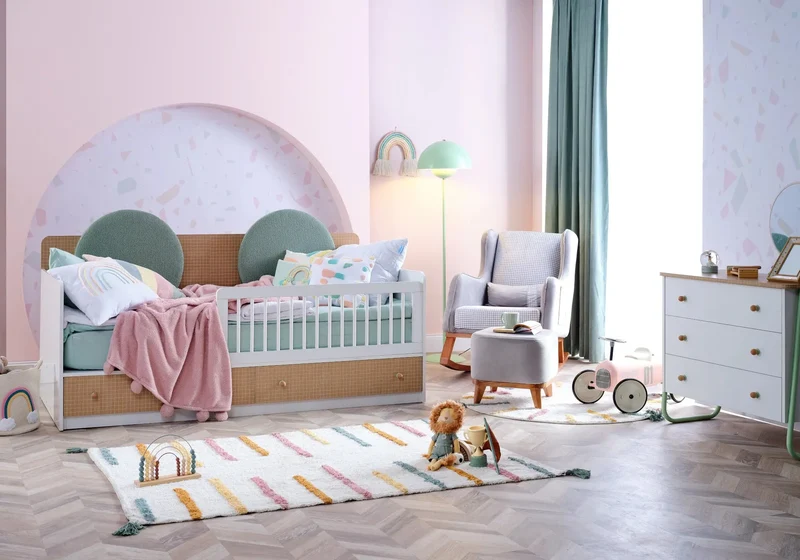 Ensemble chambre bébé Montessori vert JOLLY
