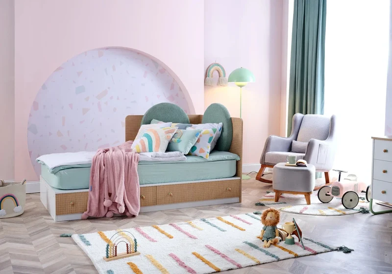 Ensemble chambre bébé Montessori vert JOLLY