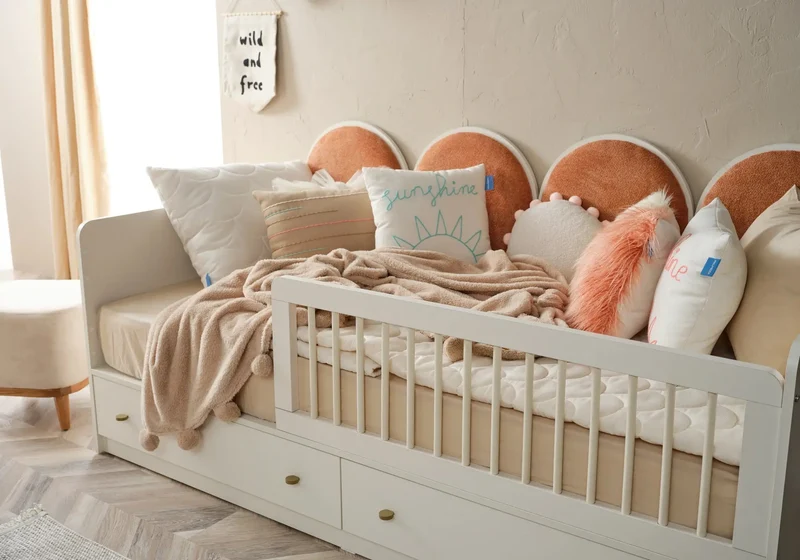 Ensemble chambre bébé Montessori orange LORENA