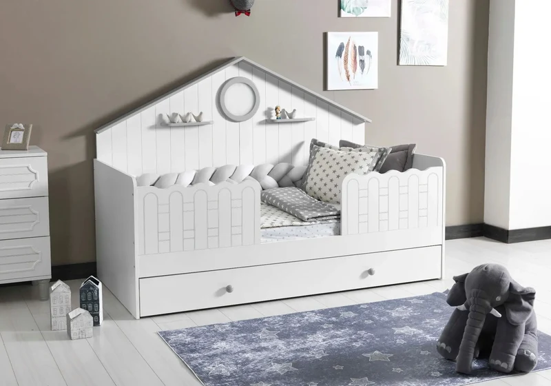 Ensemble chambre bébé fille Montessori gris ALVIN