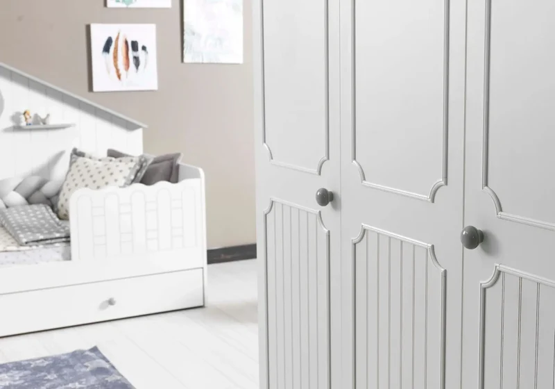 Ensemble chambre bébé fille Montessori gris ALVIN