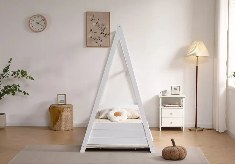 Lit cabane enfant bois gris - Joye