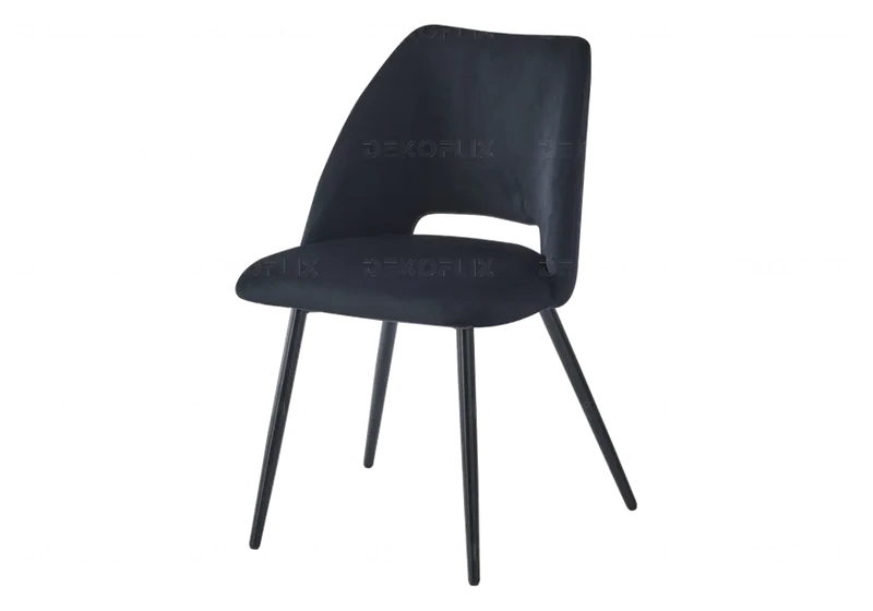 Table ronde et chaises chêne noires - Joy