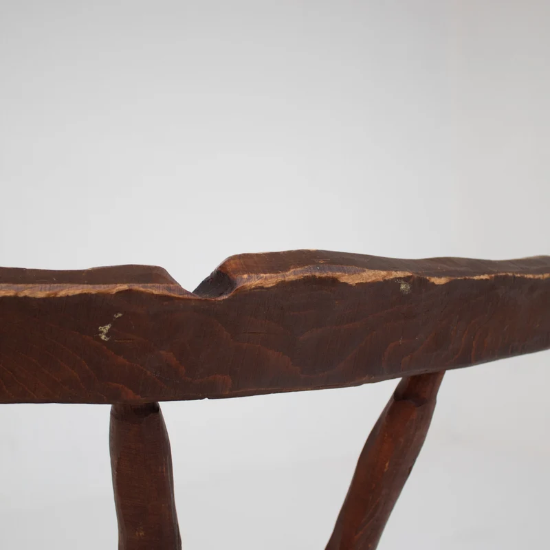 Pair of Vintage Brutalist Oak Chairs