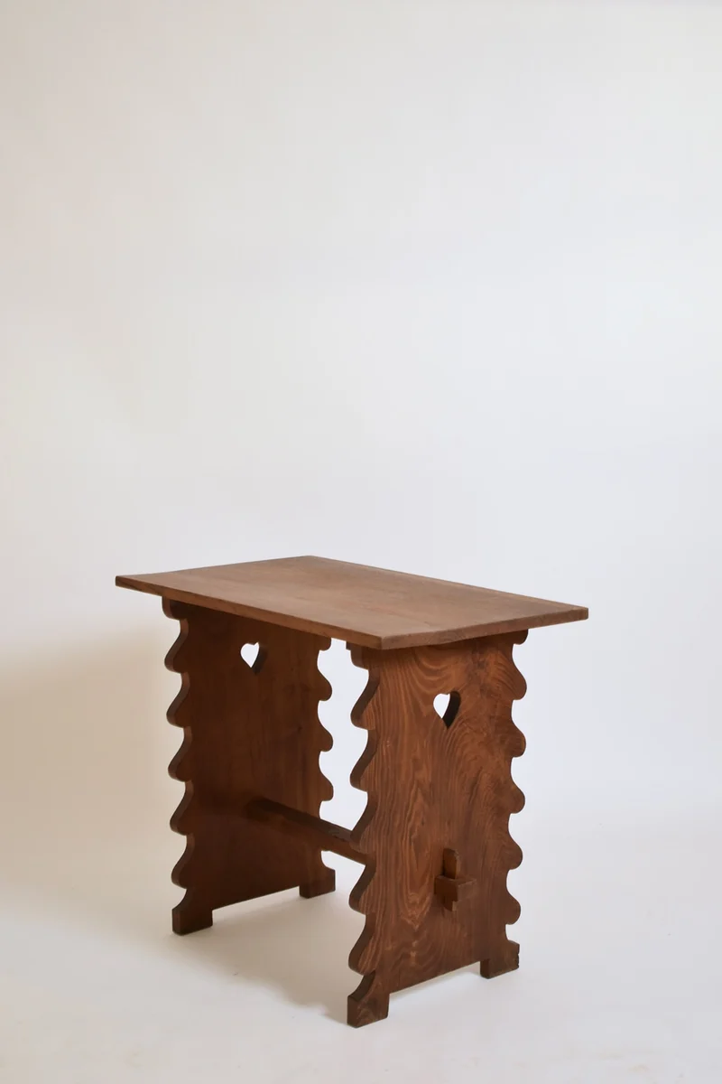 Oak alentejana side table, 1960s.
