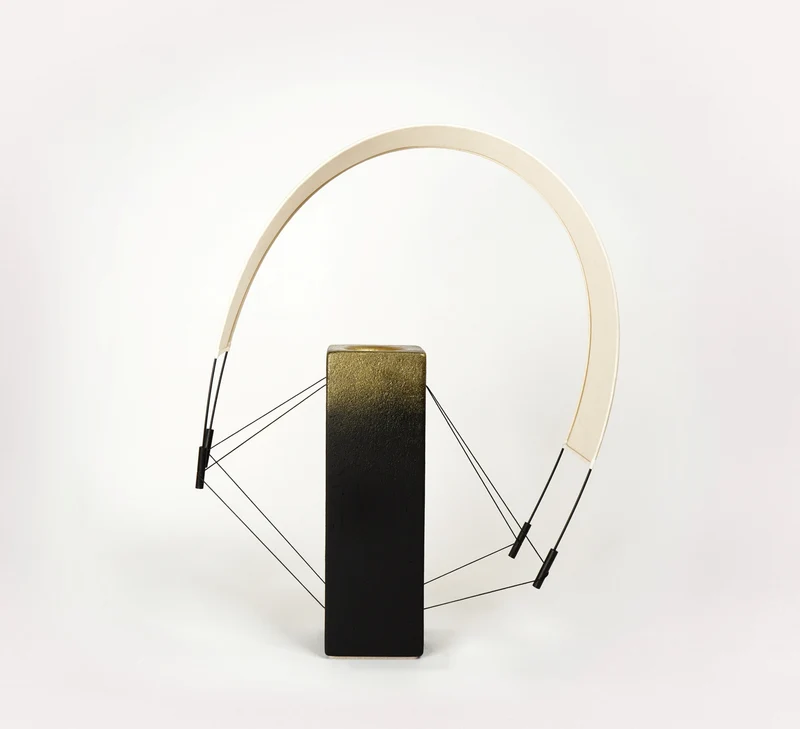 Lumia Contemporary Table Lamps in Terracotta and Gold