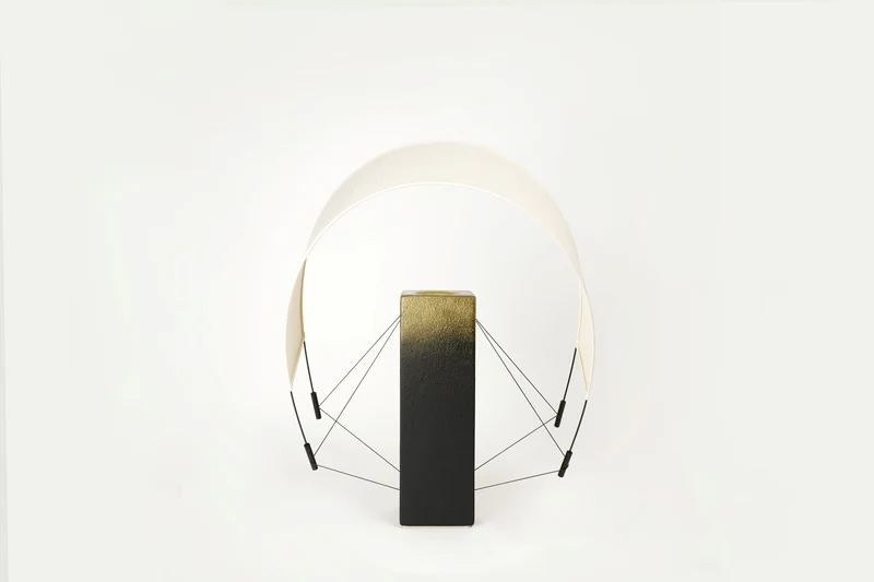 Lumia Contemporary Table Lamps in Terracotta and Gold