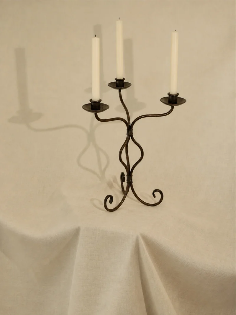 Vintage Candle Holders in Iron