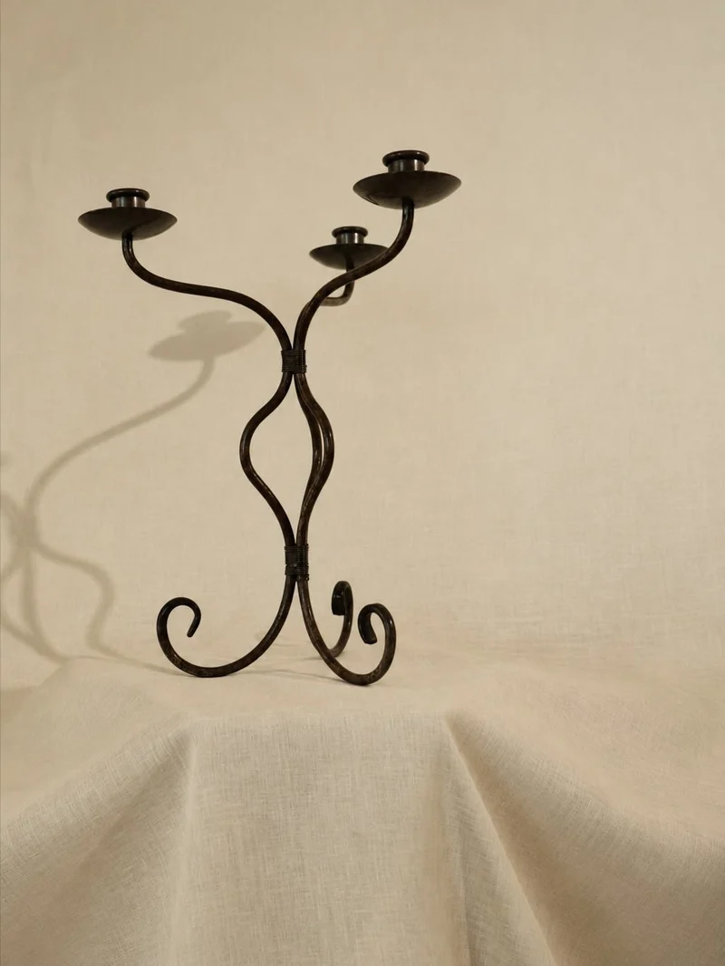 Vintage Candle Holders in Iron