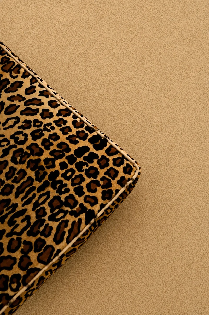 Pair of Leopard Upholstered Footstools