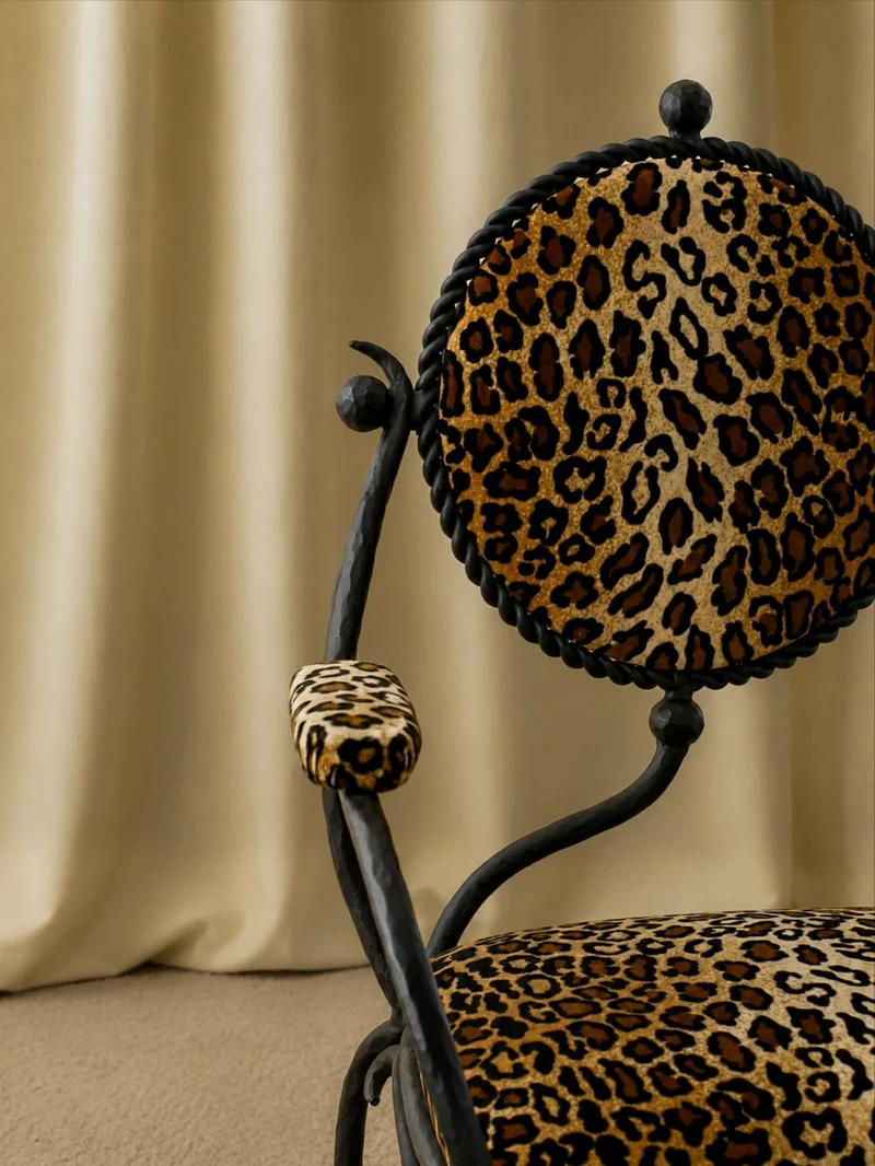 Pair of Galante Hammered Wrought Iron Armchairs