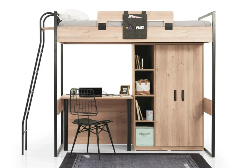 Chambre jeune modulaire chêne SMART
