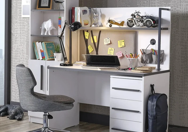 Ensemble de chambre jeune moderne anthracite INFINITY