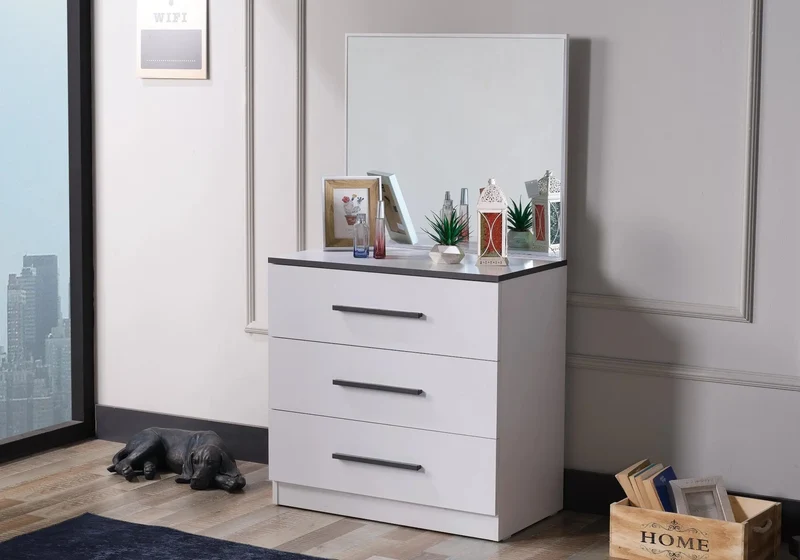 Ensemble de chambre jeune moderne blanc INFINITY