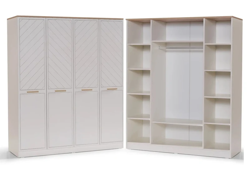 Ensemble de chambre jeune moderne crème OSCAR