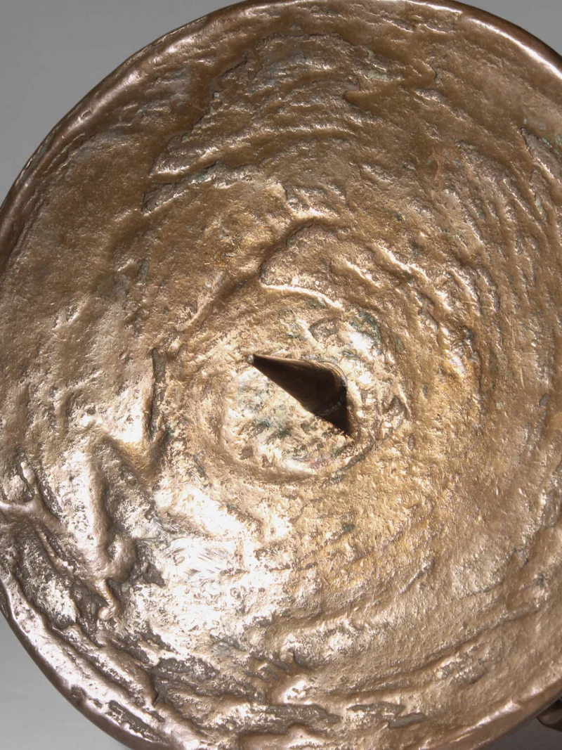 Brutalist Massive Bronze Candle Holder, 1960s
