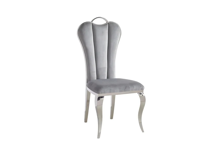 Ensemble table chaise céramique marbre blanc - Odel