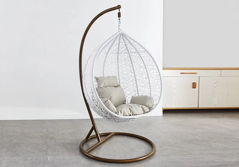 Fauteuil suspendu doré noir - Naba