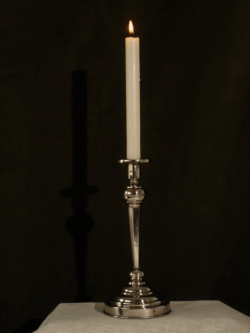 Set of 4 Stainless Steel Candlesticks