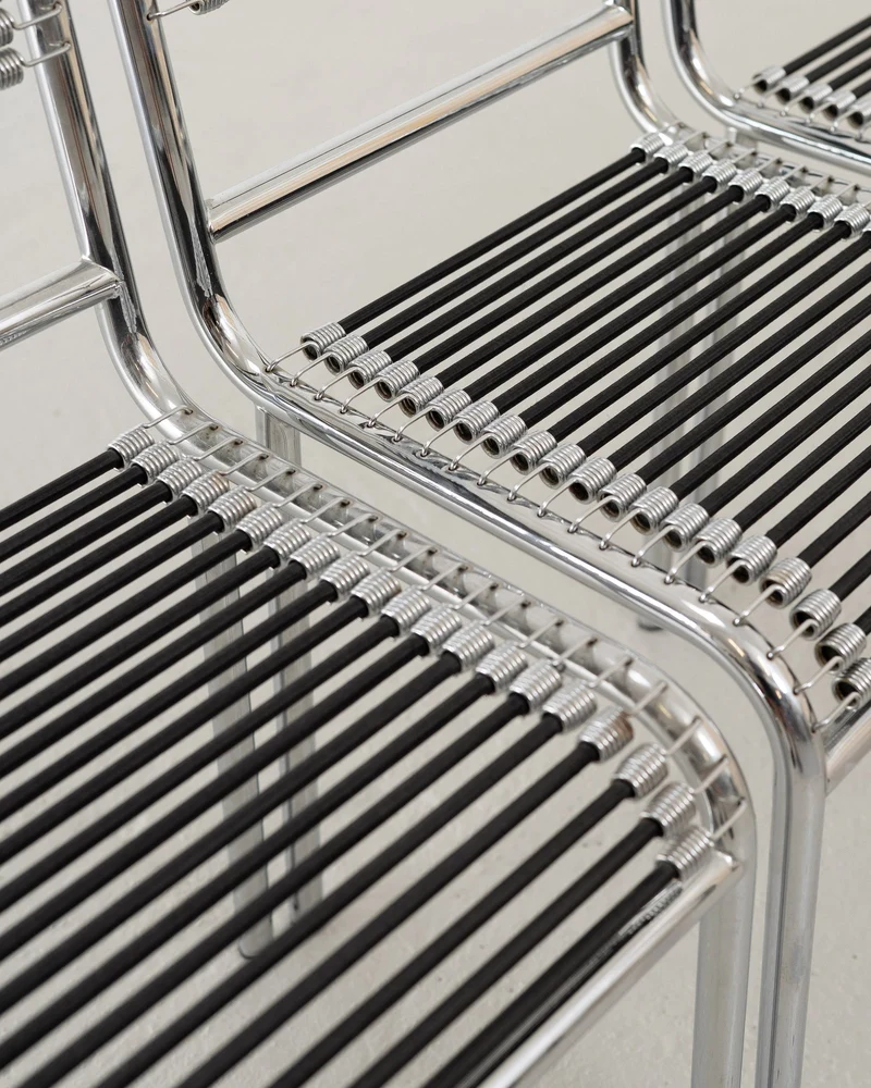Set of Four Sandows Chairs by René Herbst, c.1980