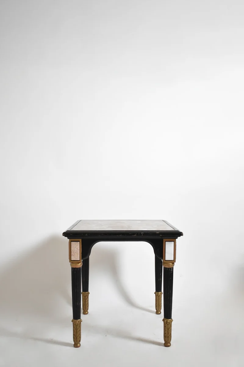 Louis XVI Style Ebonised Pedestal Table, 1930s