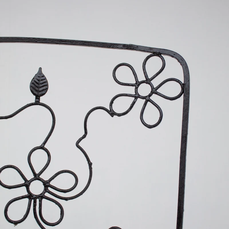 Set of Three Decorative Wrought Iron Garden Chairs