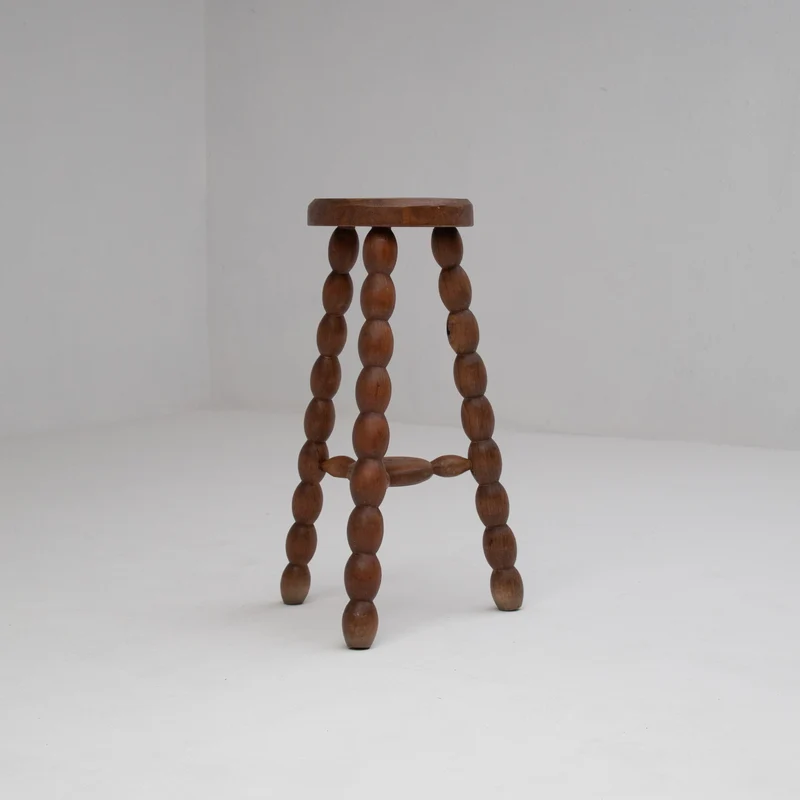 Bobbin Stool in Solid Walnut Wood