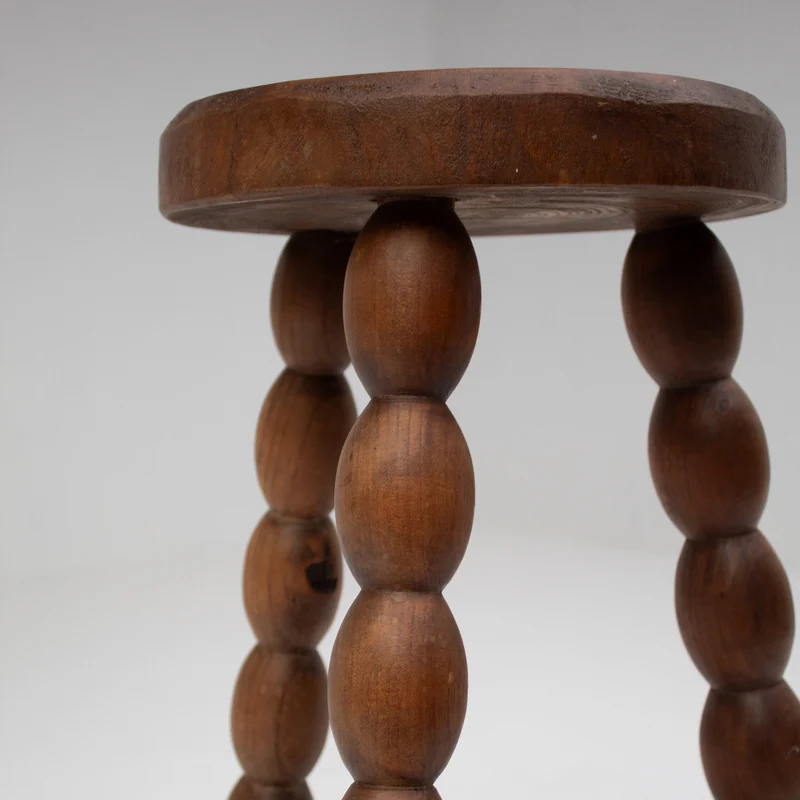 Bobbin Stool in Solid Walnut Wood
