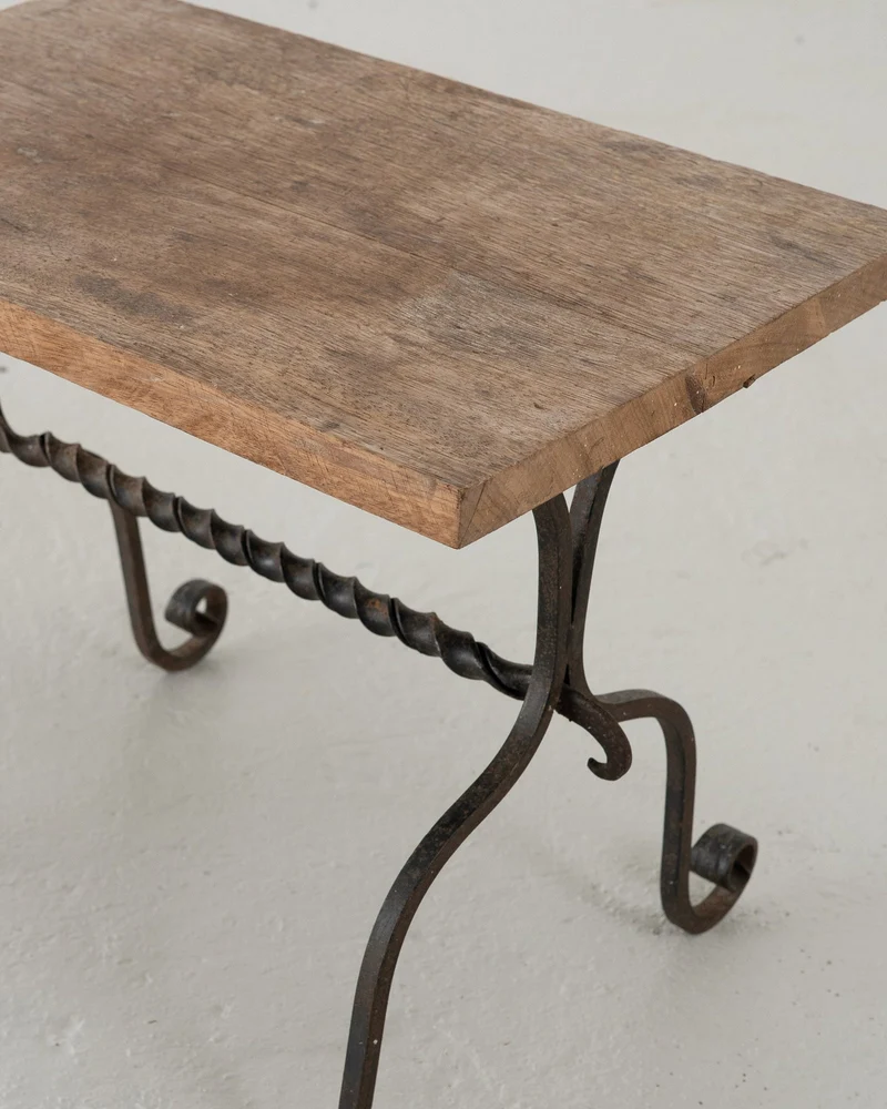 Early 20th Century Wrought Iron Side Table
