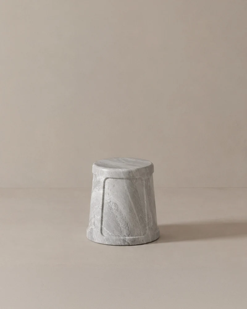 Sculptural Marble NITO Stool