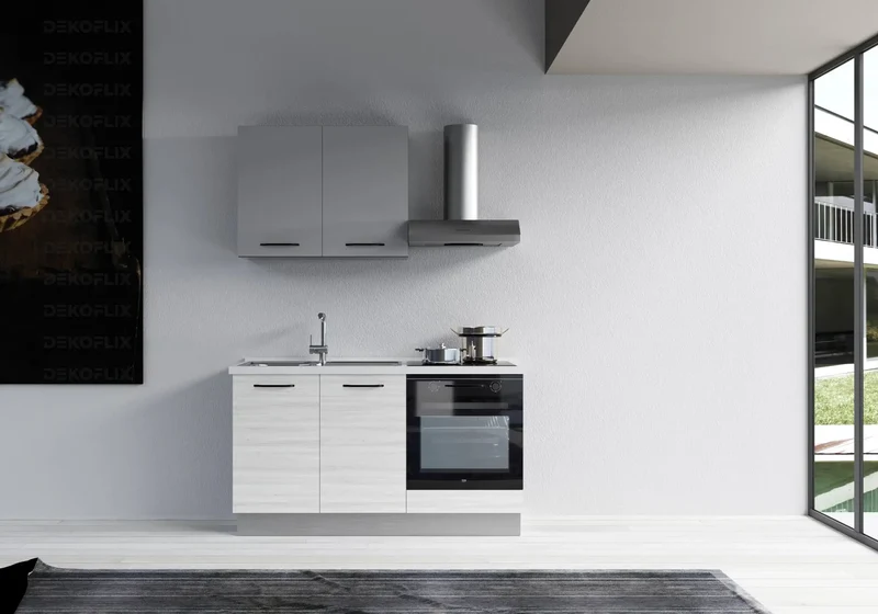 Petite Cuisine Équipée Chêne Gris STAR 150