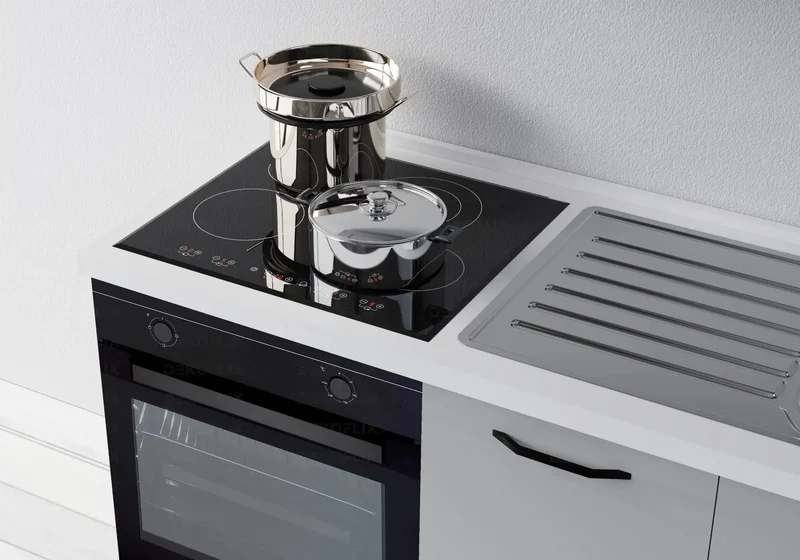 Petite Cuisine Équipée Gris Chêne STAR 150