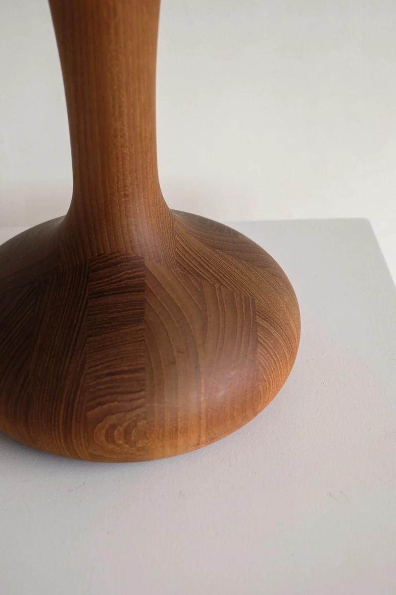 Vintage Mid-Century 1970's Teak Table Lamp by Domus