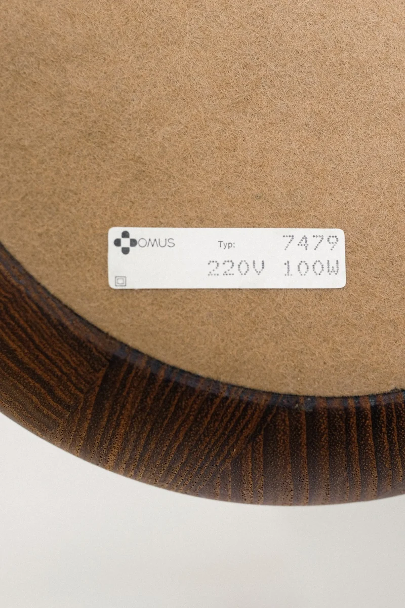 Vintage Mid-Century 1970's Teak Table Lamp by Domus