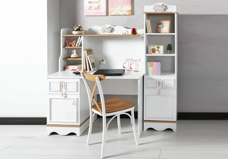 Ensemble complet de chambre moderne rose LUNA