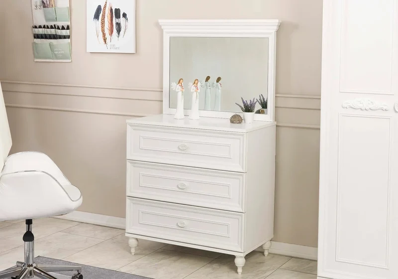 Ensemble de chambre pour jeune moderne blanc ANGEL