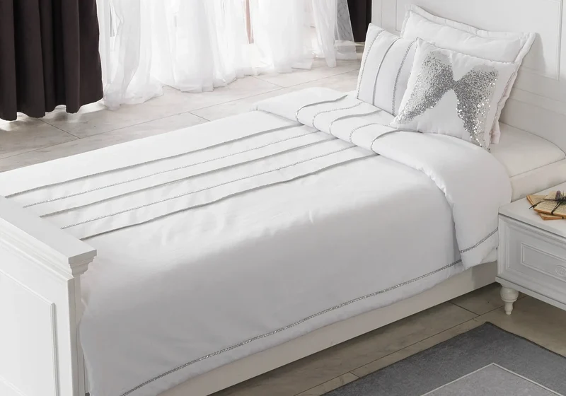 Ensemble de chambre pour jeune moderne blanc ANGEL