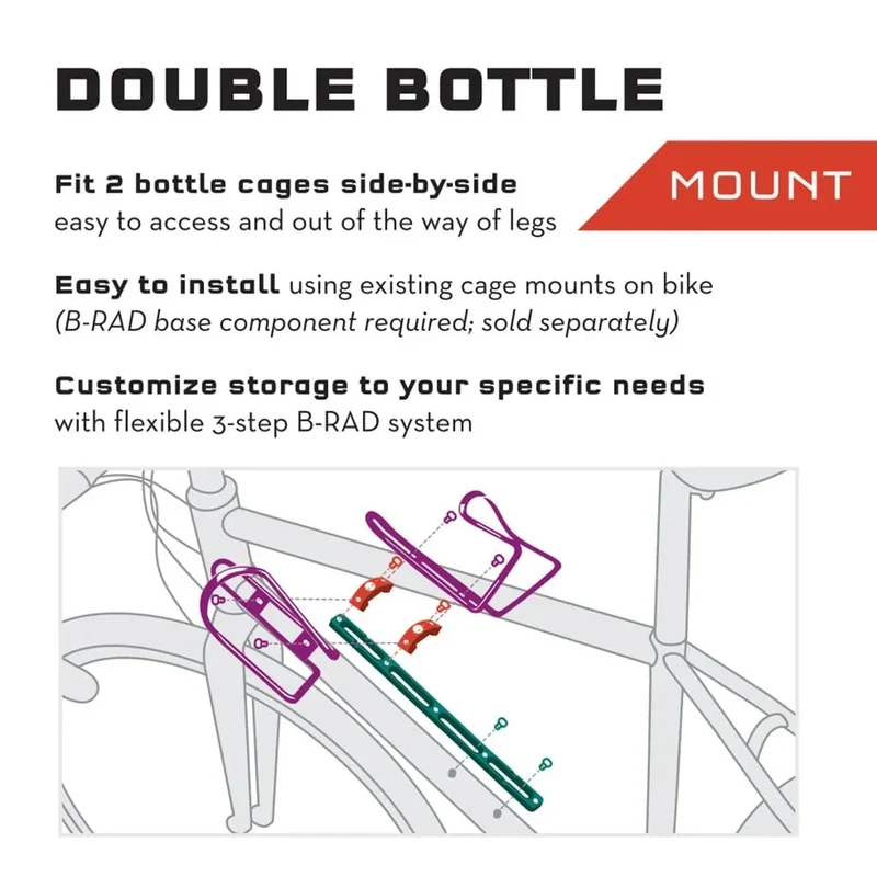 Adaptateur Double Bidons WOLF TOOTH B-RAD