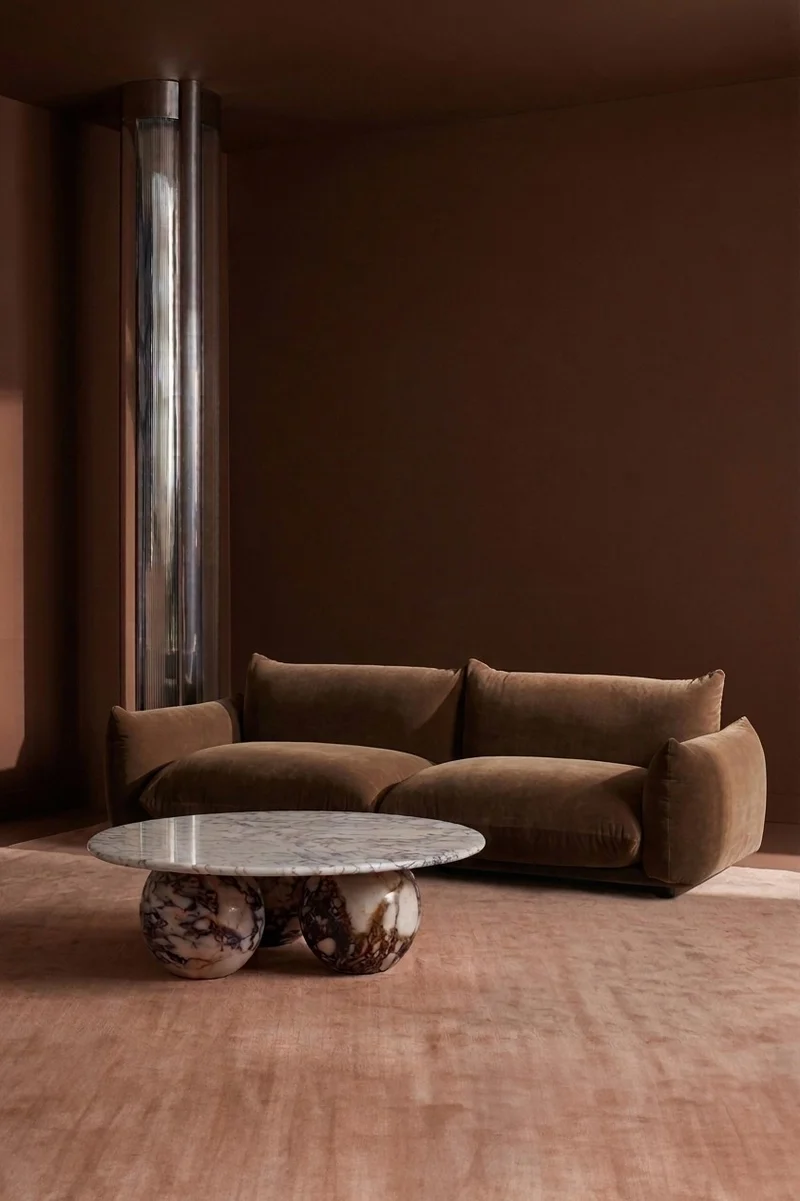 Sculptural Calacatta Viola Coffee Table