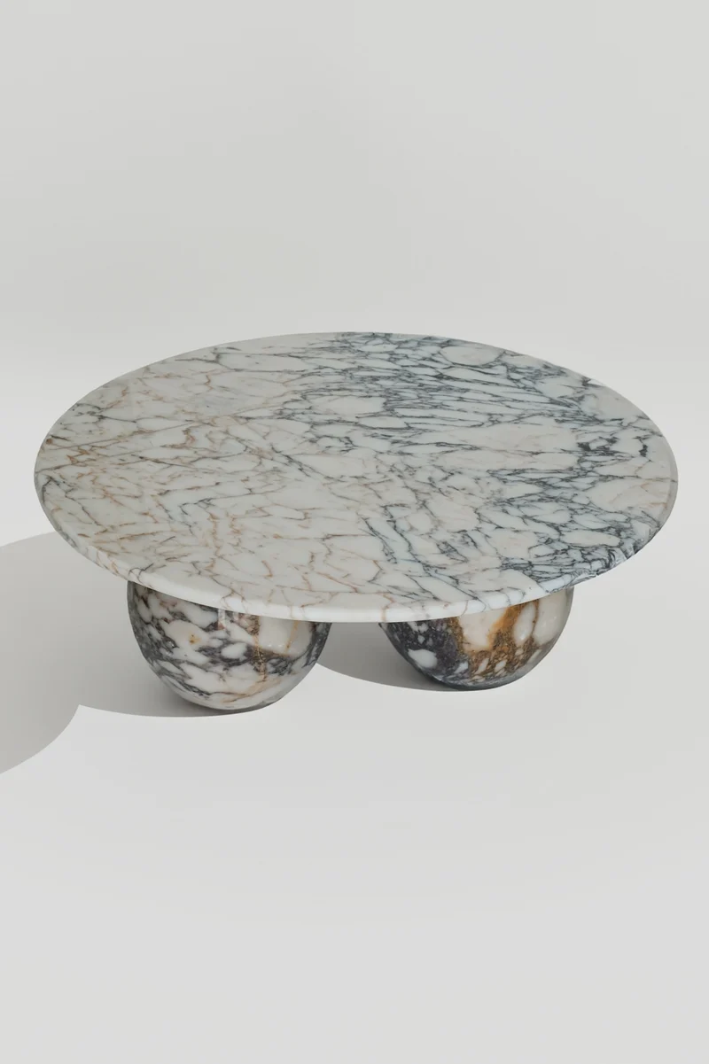 Sculptural Calacatta Viola Coffee Table