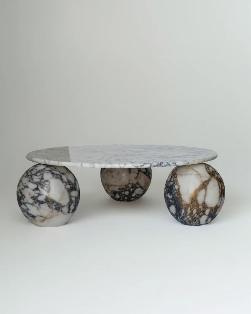 Sculptural Calacatta Viola Coffee Table