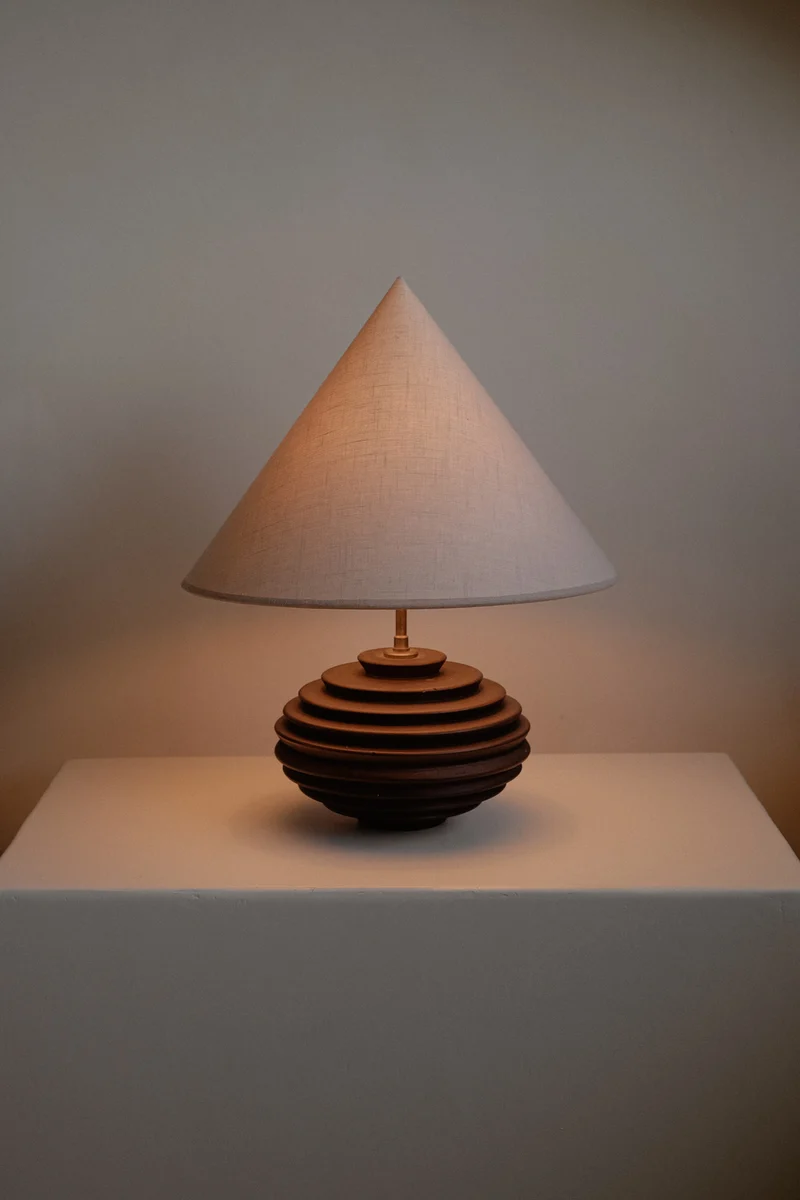 Vintage Ceramic Cone Table Lamp