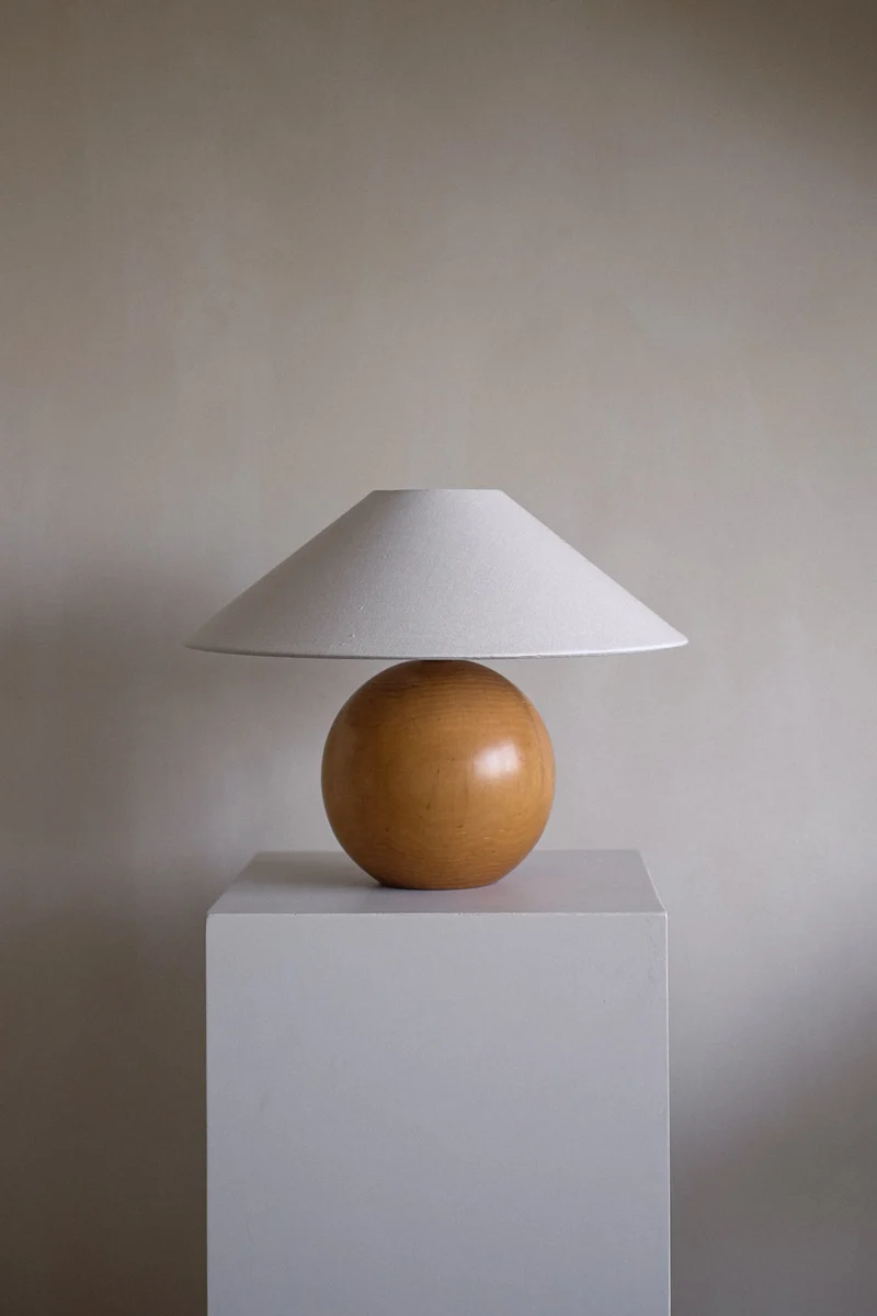 Wooden table lamp