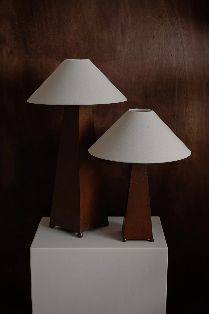 Vintage Obelisk Copper Table Lamp