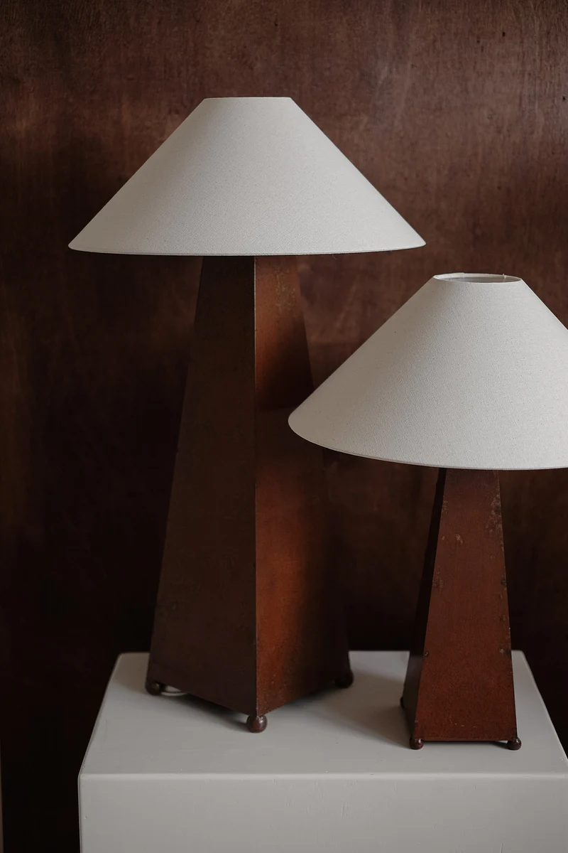 Vintage Obelisk Copper Table Lamp