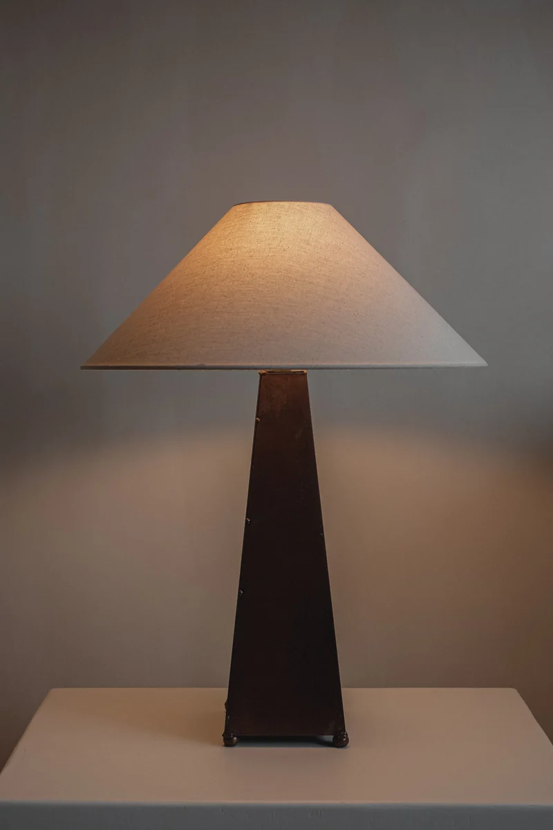 Vintage Obelisk Copper Table Lamp