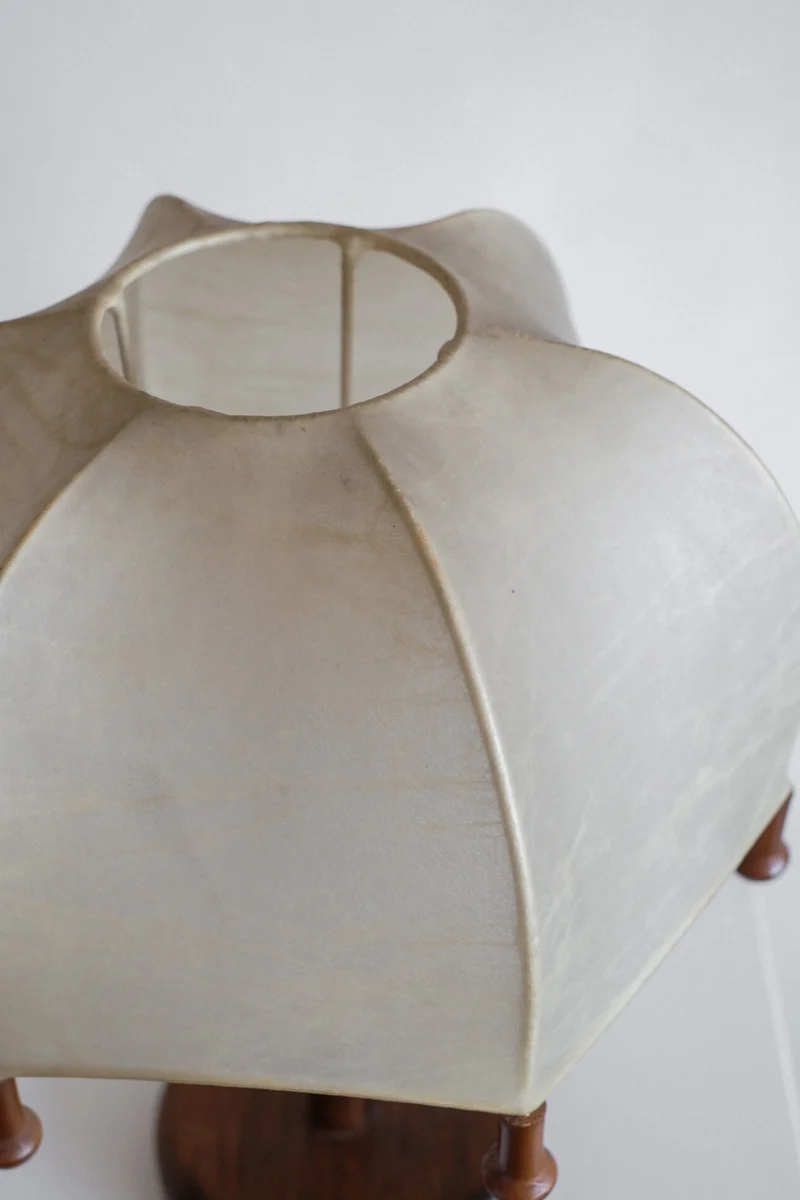 Vintage Mid-Century Cocoon Umbrella Tablelamp Resin Table Lamp